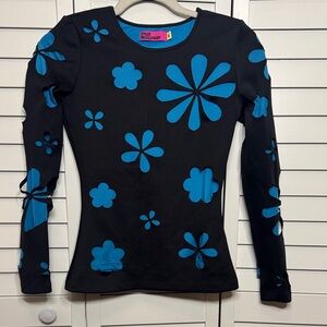 Tyler Mcgillivary Floral Cutout Long Sleeve Top